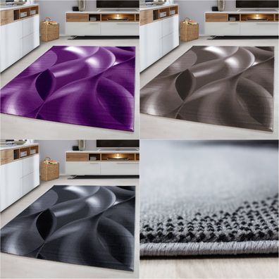 Wunderschöne Designer Teppich Modern Kurzflor Abstrakt Wellen Muster Öko tex