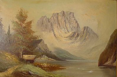 Die Berge/ Ölbild/ Bild/ Gemälde/ Alpenpanorama (Gr. Mittel)