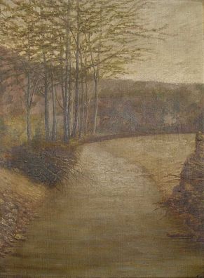 Im Wald/ Gemälde/ Bild/ Ölbild/ Ölgemälde/ signiert/1373 (Gr. Mittel)