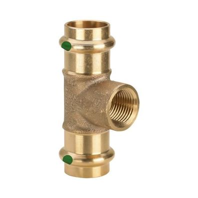 Viega T-Stück mit SC Sanpress 2217.2 in 15mm x Rp1/2 x 15mm Siliziumbronze