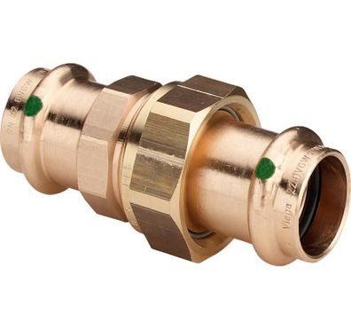 Viega Verschraubung mit SC Sanpress 2260 flachdichtend in 22mm Siliziumbronze