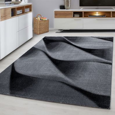 Wunderschöne Teppich modern Designer Wohnzimmer Kariert Muster Lila, Schwarz