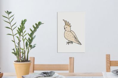 Leinwandbilder - 20x30 cm - Kinder - Vogel - Weiß (Gr. 20x30 cm)