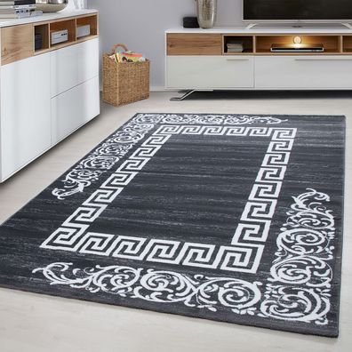 Teppich modern Designer Wohnzimmer Abstrakt Muster Grau oder Schwarz