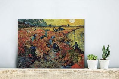Leinwandbilder - 40x30 cm - Der rote Weinberg - Vincent van Gogh (Gr. 40x30 cm)