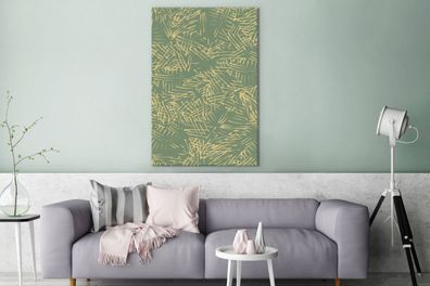 Leinwandbilder - 80x120 cm - Gelb - Grün - Patterns (Gr. 80x120 cm)