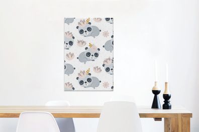 Leinwandbilder - 40x60 cm - Design - Tiere - Blumen (Gr. 40x60 cm)