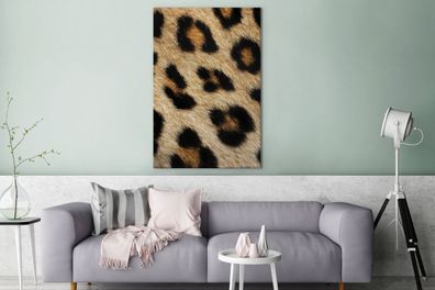 Leinwandbilder - 90x140 cm - Mantel - Leopard - Tiere (Gr. 90x140 cm)
