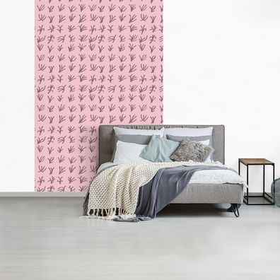 Fototapete - 180x280 cm - Rosa - Punkte - Muster (Gr. 180x280 cm)