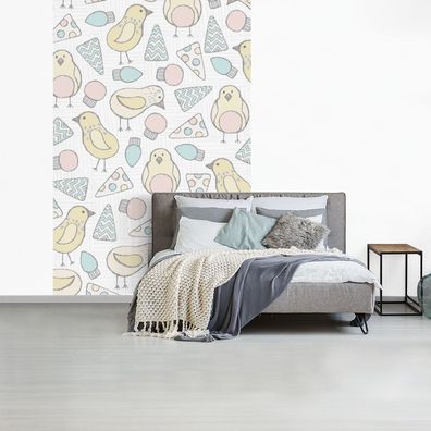 Fototapete - 200x300 cm - Vogel - Farben - Muster (Gr. 200x300 cm)