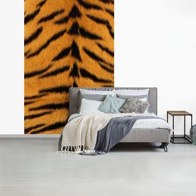 Fototapete - 195x300 cm - Mantel - Tiger - Tiere (Gr. 195x300 cm)