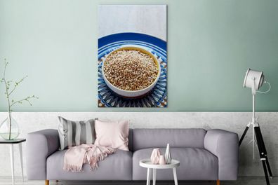 Leinwandbilder - 90x140 cm - Eine dekorative Schale mit Quinoa (Gr. 90x140 cm)