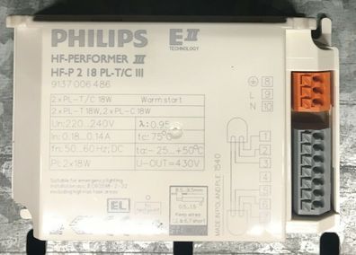 Philips Vorschaltgerät HF-P 2x18W 2 18 PL-T/ C III 9137006486