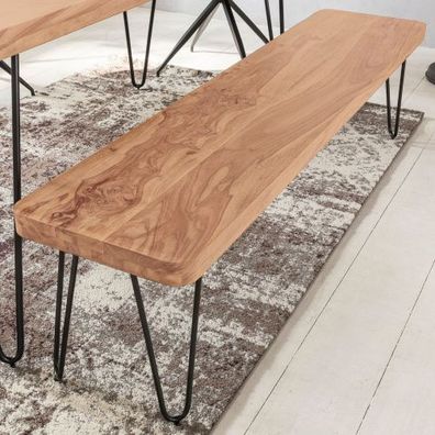 Wohnling Esszimmer Sitzbank BAGLI Massiv-Holz Akazie 160 x 45 x 40 cm