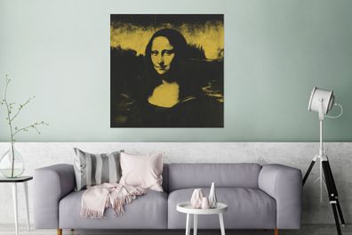 Glasbilder - 90x90 cm - Mona Lisa - Leonardo da Vinci - Kunst (Gr. 90x90 cm)