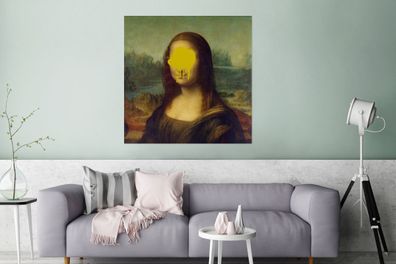 Glasbilder - 90x90 cm - Mona Lisa - Leonardo da Vinci - Kunst (Gr. 90x90 cm)