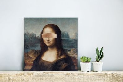 Glasbilder - 20x20 cm - Mona Lisa - Leonardo da Vinci - Kunst (Gr. 20x20 cm)