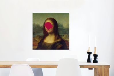 Glasbilder - 50x50 cm - Mona Lisa - Leonardo da Vinci - Kunst (Gr. 50x50 cm)