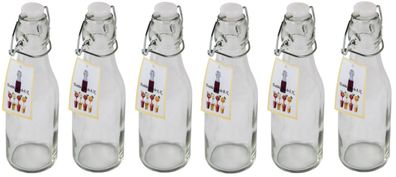 6x Drahtbügelflasche 500 ml Glas Flasche Bügelflasche Bügelverschluß Saft Likör