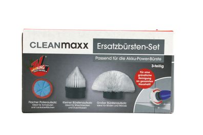 Cleanmaxx Ersatzbürsten Set 3 teilig Passend für die Akku Power Bürste