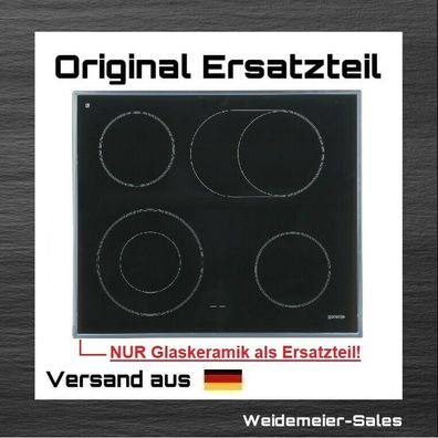 Original Gorenje Glas Glaskeramik für Kochfeld ECD 620 XOT 480791 NGVK3 SKP631S