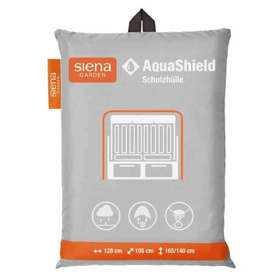 AquaShield Strandkorbhülle 128x105xH165/140 cm hellgrau, 100% Polyester