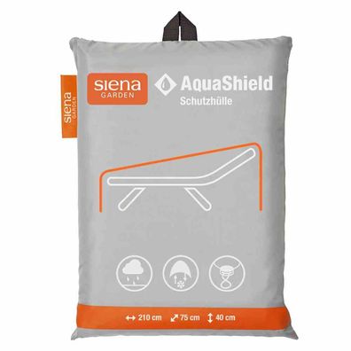 AquaShield Liegenhülle 210x75xH40 cm hellgrau, 100% Polyester