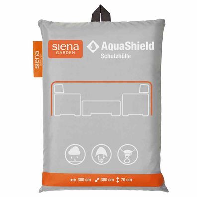 AquaShield Loungehülle 300x300xH70 cm hellgrau, 100% Polyester