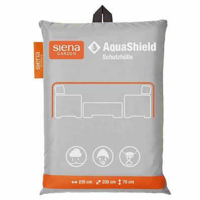 AquaShield Loungehülle 235x235xH70 cm hellgrau, 100% Polyester