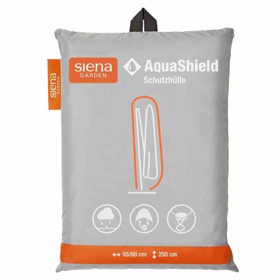 AquaShield Ampelschirmhülle 55/60xH250 cm hellgrau, 100% Polyester