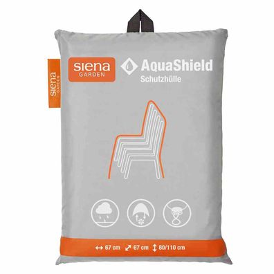 AquaShield Stapelstuhlhülle 67x67xH80/110 cm hellgrau, 100% Polyester