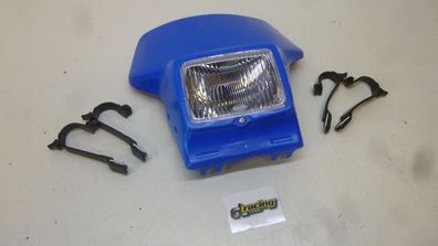 Lichtmaske Lampenmaske Verkleidung headlight Enduro für Yamaha Tt blau-gelb