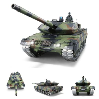 Heng Long RC Panzer German Leopard 2A6 1:16 Elektromotor Metallgetriebe Rauch