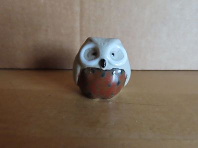 Figur klein Eule Kugel Keramik ca. 3 cm hoch
