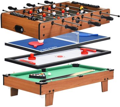4 in 1 Spieltisch, Billardtisch & Tischtennistisch & Air Hockeytisch & Tischkicker