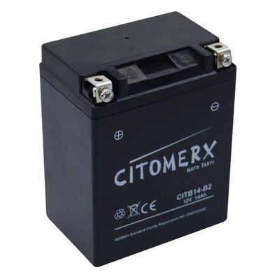 Gel-Batterie CIT YB14-B2, 12 V 14 Ah, Pluspol links, DIN 51414
