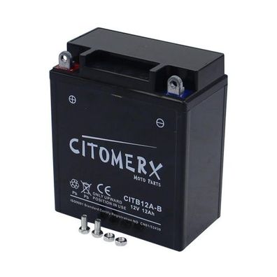 Gel-Batterie CIT YB12A-B, 12 V 12 Ah, Pluspol links, DIN 51215