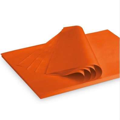 Seidenpapier „orange“ 35g/ qm 500x375mm 2 Kg/ ca.300 Blatt orange tissue paper