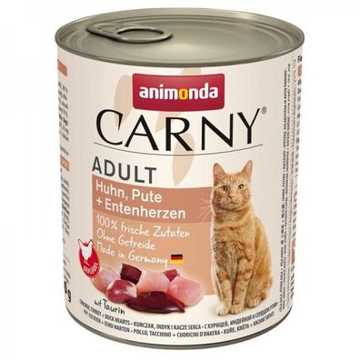 Animonda Carny Adult Huhn, Pute & Entenherzen 800 g (Menge: 6 je Bestelleinh...