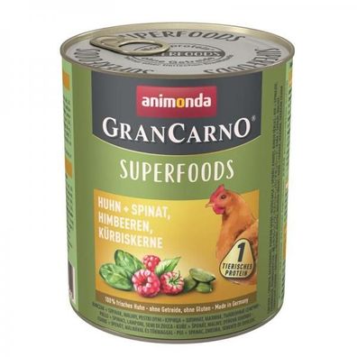Animonda GranCarno Adult Superfood Huhn & Spinat 800g (Menge: 6 je Bestellei...