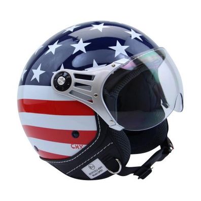 Motorradhelm Jethelm Chopperhelm Cafe Racer CMX "Stars and Stripes" USA-Flag