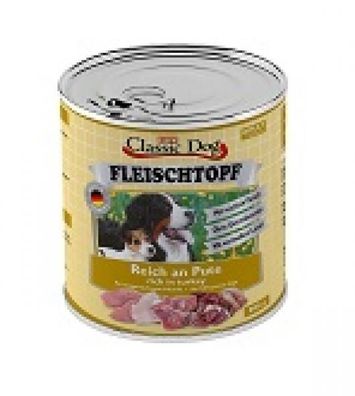 Classic Dog Dose Adult Fleischtopf Pur Reich an Pute 800g (Menge: 6 je Beste...
