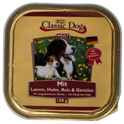 Classic Dog Schale Lamm, Huhn, Reis & Gemüse 150g (Menge: 20 je Bestelleinh...