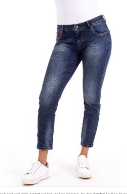 Damen Colorado Mara Tight Fit Slim Leg Black Coated 302 Mid Waist Jeans 