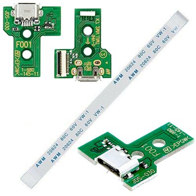 USB Ladeanschluss Ladebuchse für SONY PS4 Kabel 12 Pin USB Platine Board JDS-030