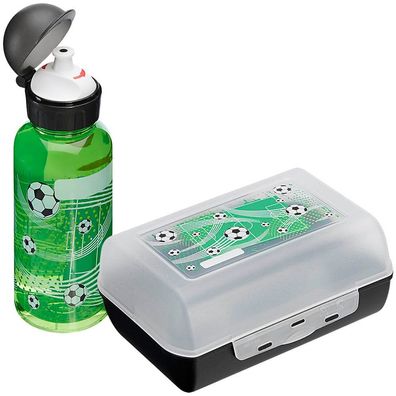 emsa Kinder Trinkflasche & Lunchbox Soccer