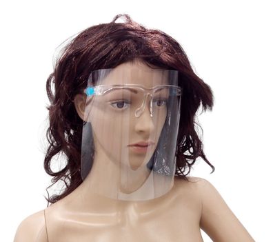 Gesichtsschutz Visier mit Brillengestell Schutzschild Schutzschirm Spuckschutz