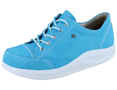 FINN Comfort Finnamic Ikebukuro Damen Halbschuhe Schnürschuhe blau aqua/ Nubuk