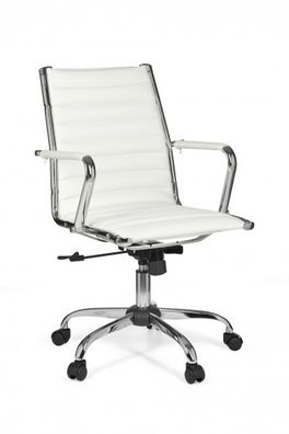 Amstyle Bürostuhl Bezug Kunst-Leder Schreibtischstuhl Weiß X-XL 110 kg Chefsessel ...