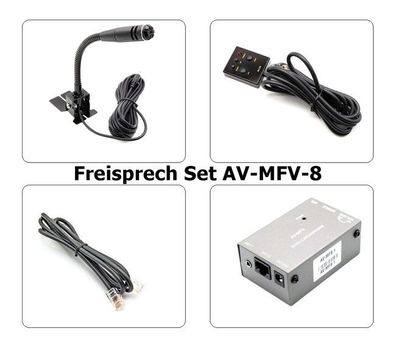 Freisprech Set AV-MFV-8 - mit 8-pol Westernstecker für diverse ICOM Transceiver